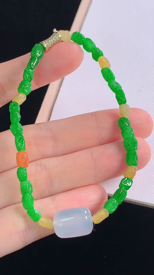 ️多彩手链，尺寸:12.9-10.3-8.7mm 29