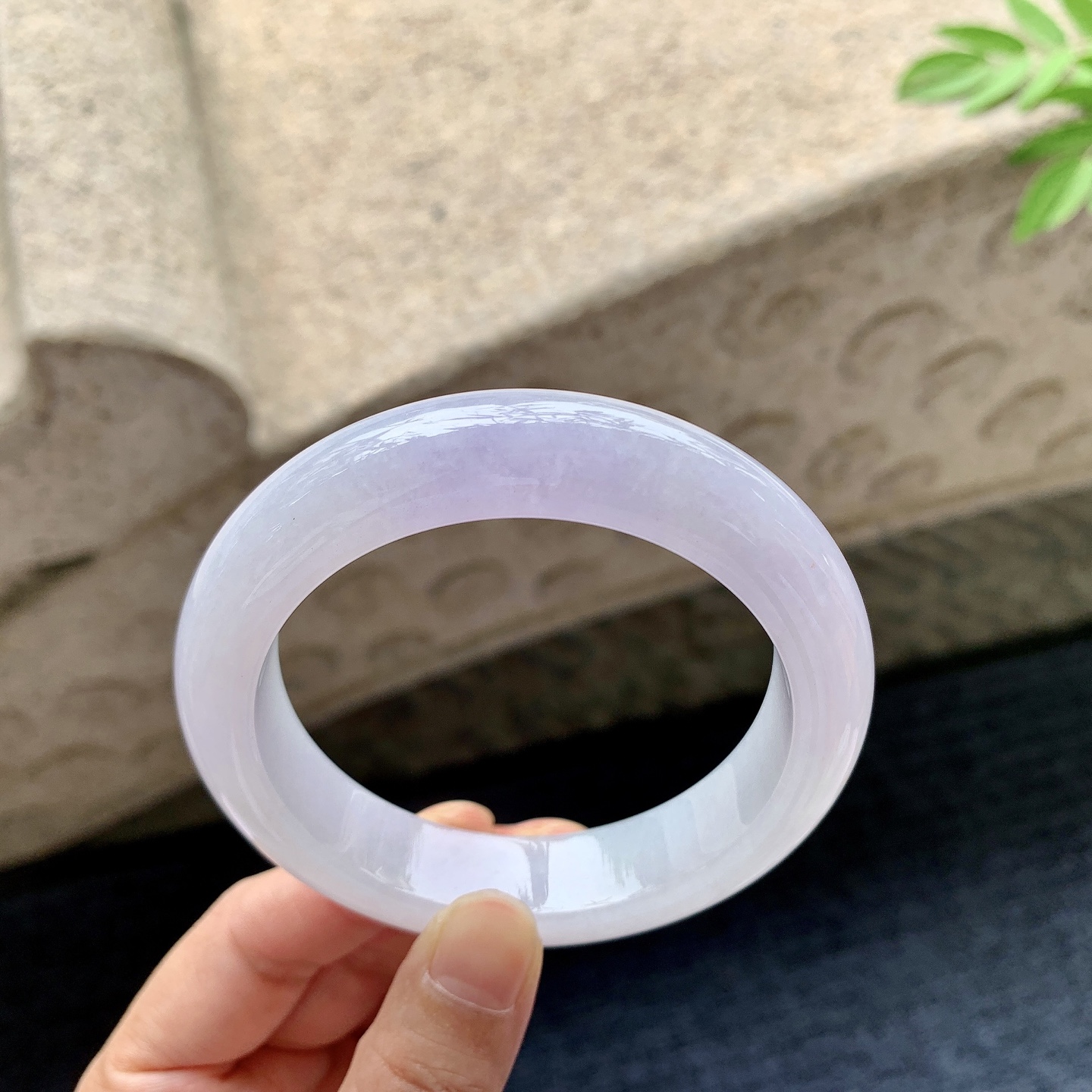 正圈56 57 圈口57/13.5/9.7 编码AD092409 细糯粉紫，水润，种老，细腻，无裂