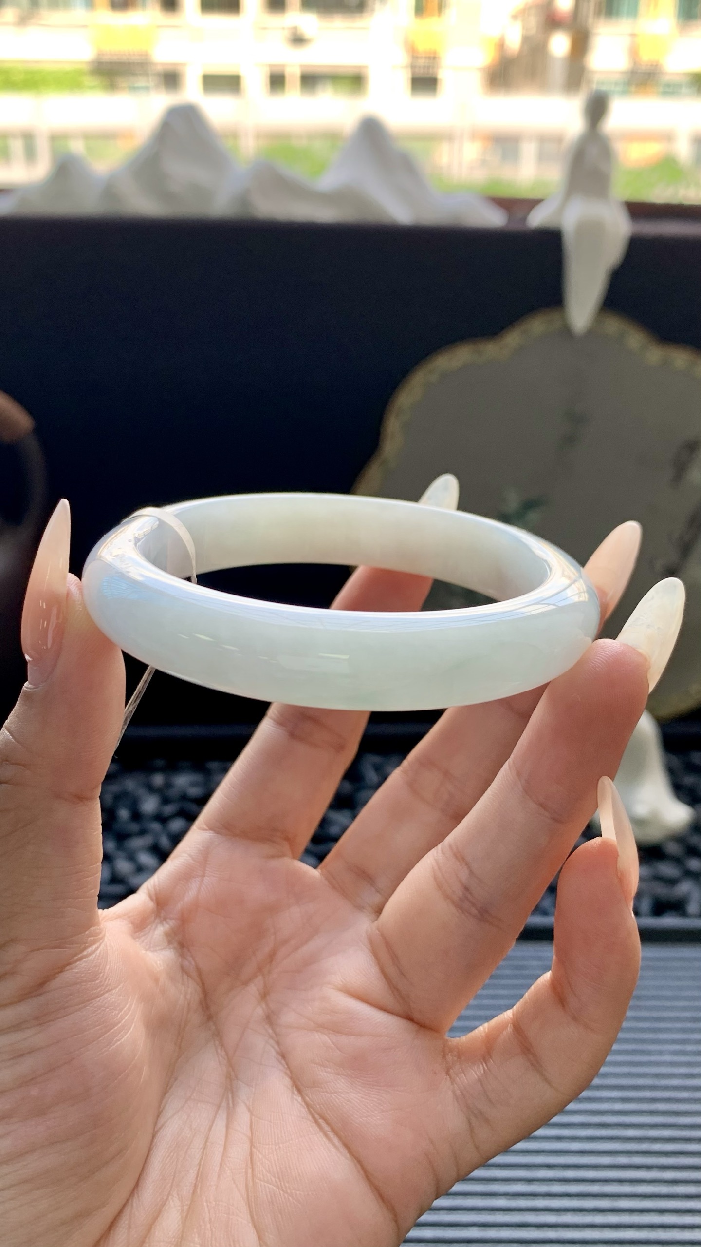 冰晴黄翡正圈镯成品 HYY-462 尺寸：56-11.5-8