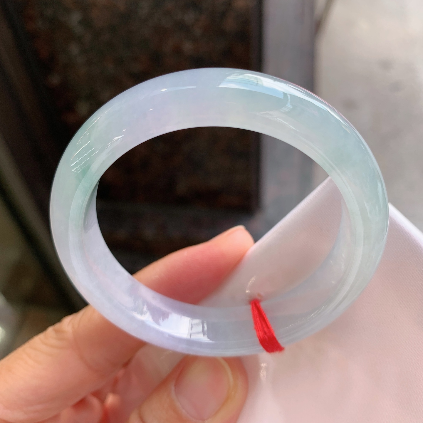 正圈冰紫飘花 无裂 尺寸：50/12/8 小圈口
