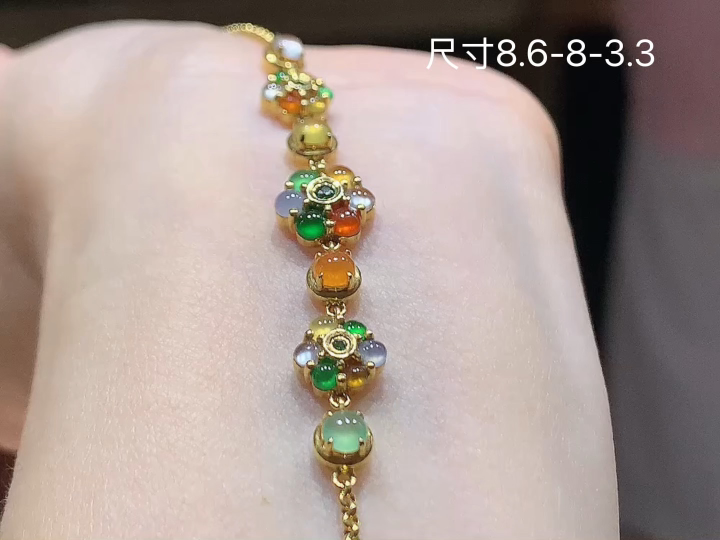 ️ 多彩手链  尺寸，8.6-8-3.3