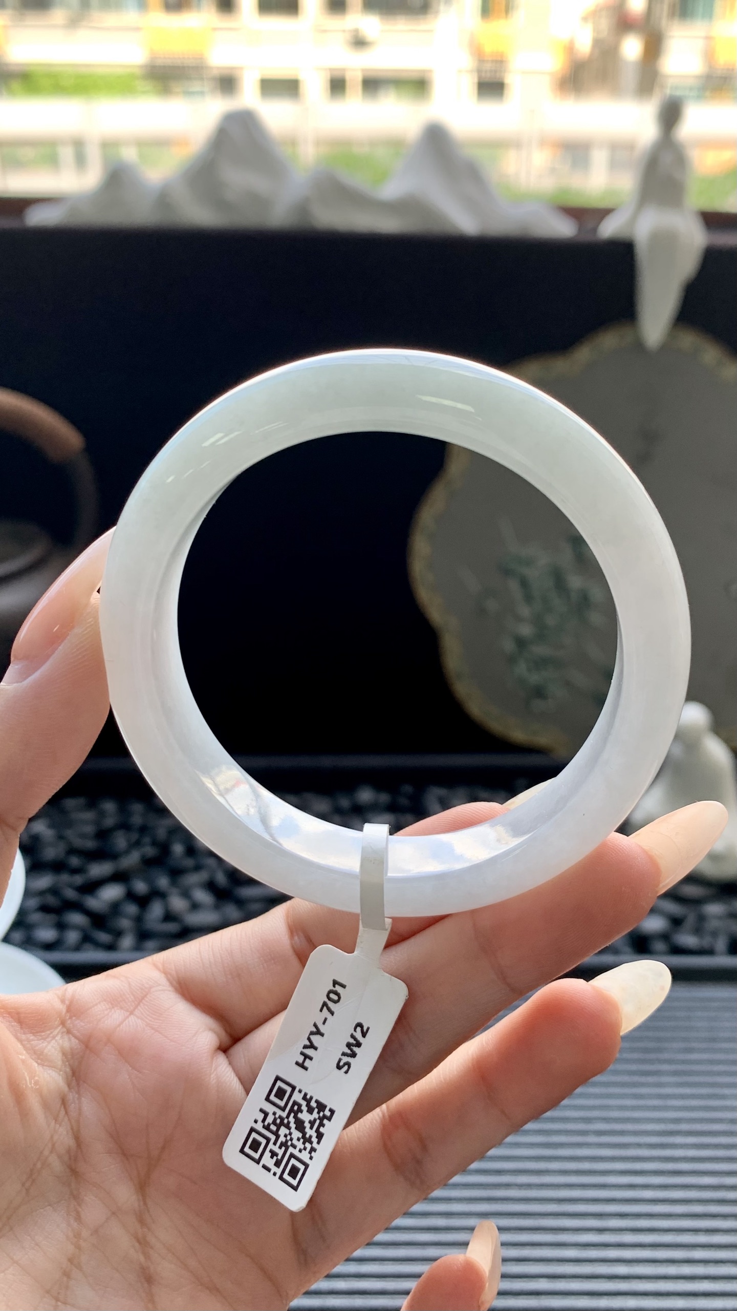 白月光正圈镯成品 HYY-701 尺寸：55-12-8