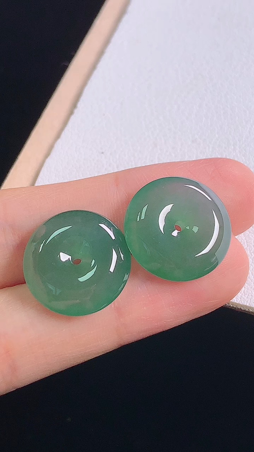 ️冰晴平安扣，无裂，尺寸:16.2-4.8mm 3