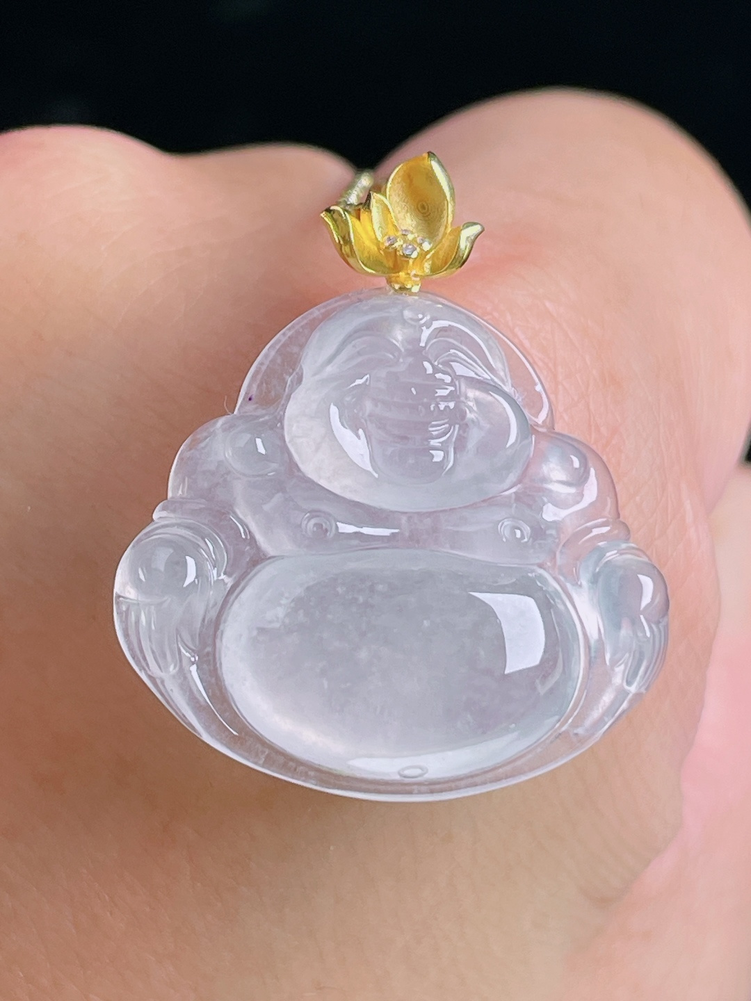 ️佛公，18k镶嵌，老种起光，细底通透，尺寸：30.8裸石23.5/26/6mm1003