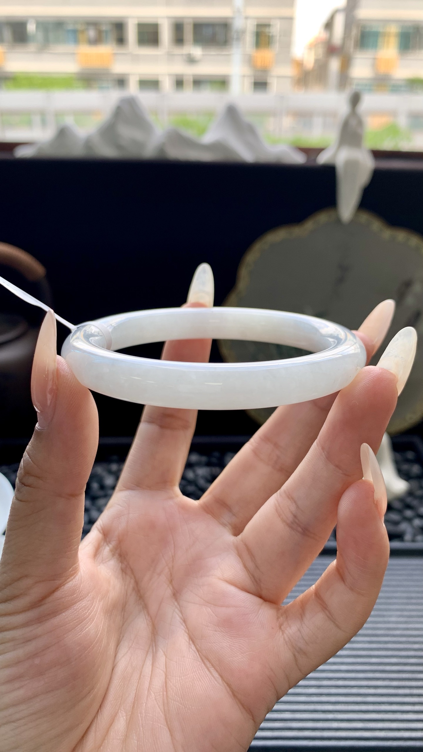 白月光圆条美人条手镯成品 HYY-6442 尺寸：56-9-9