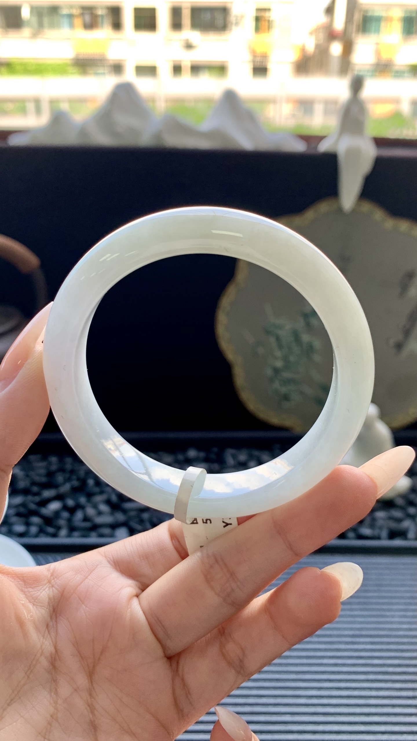 冰晴黄翡正圈镯成品 HYY-462 尺寸：56-11.5-8