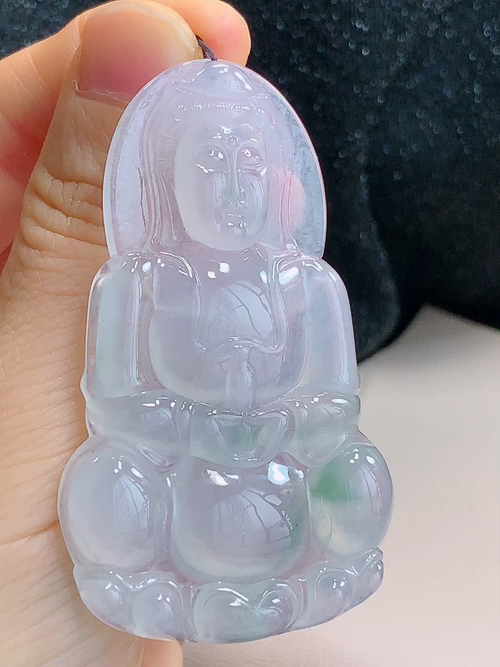 ️ 观音，无裂，尺寸63.8-38.3-6.3mm，包A附证书