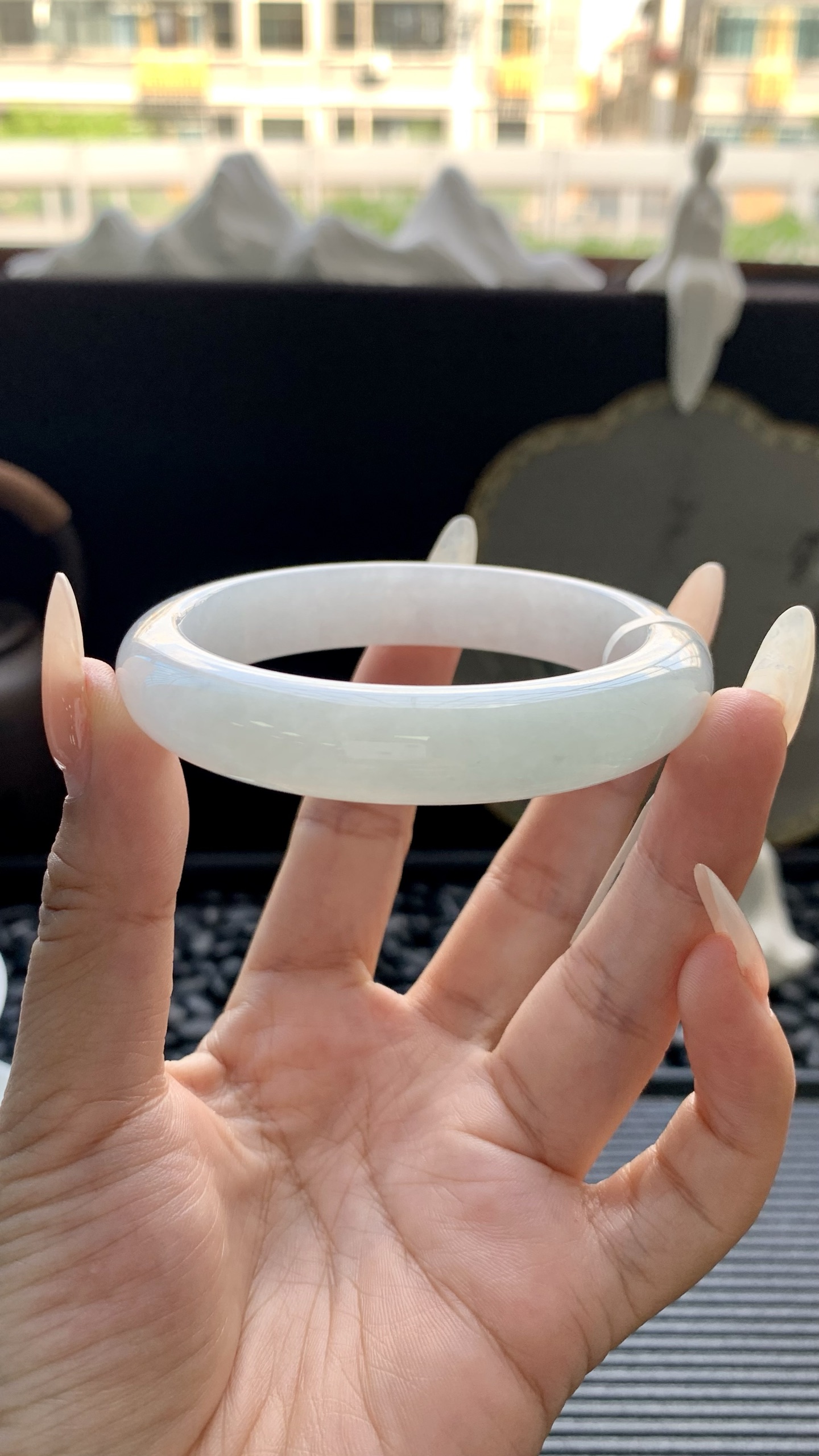 白月光正圈镯成品 HYY-701 尺寸：55-12-8