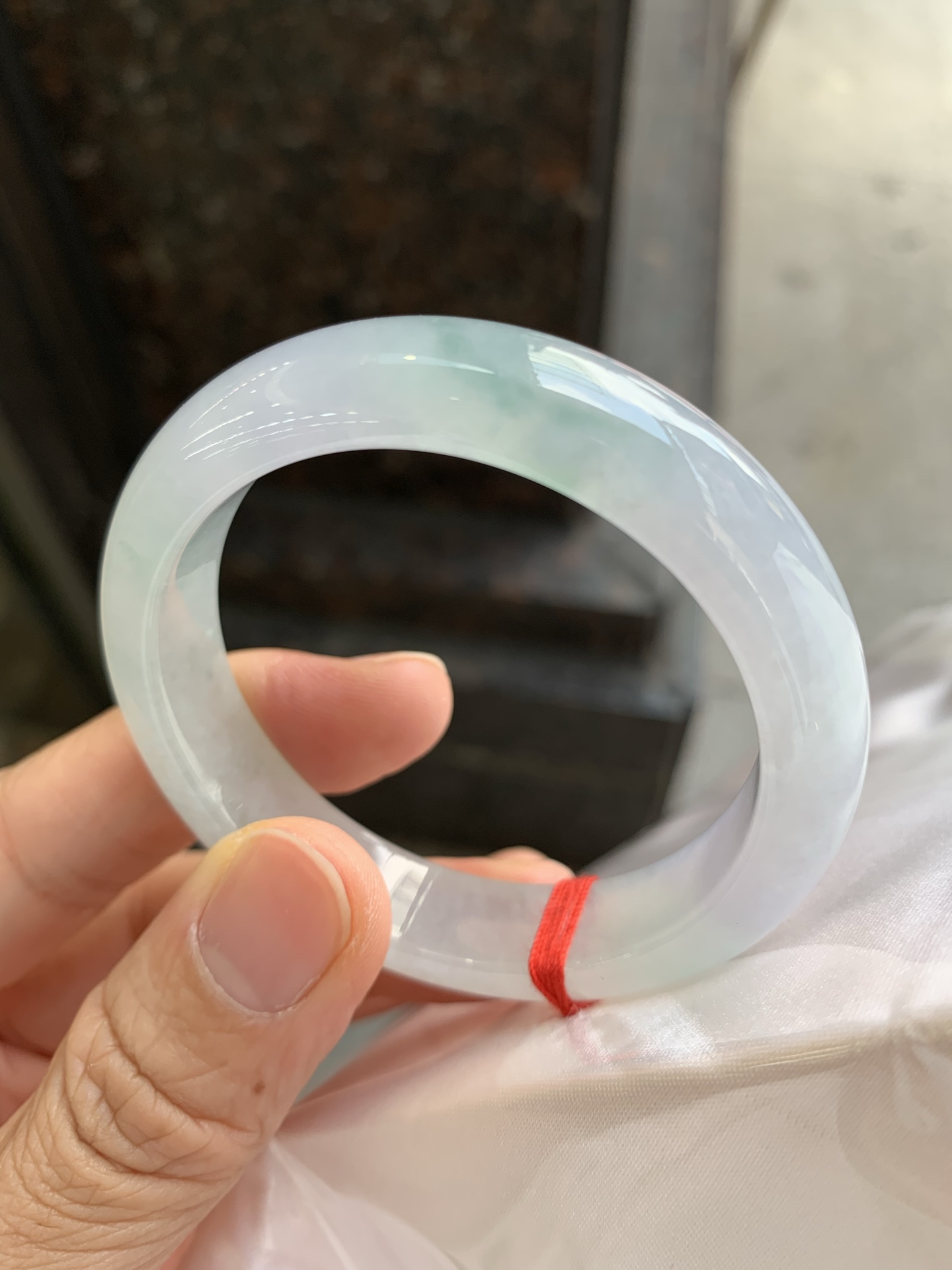正圈冰紫飘花 无裂 尺寸：50/12/8 小圈口