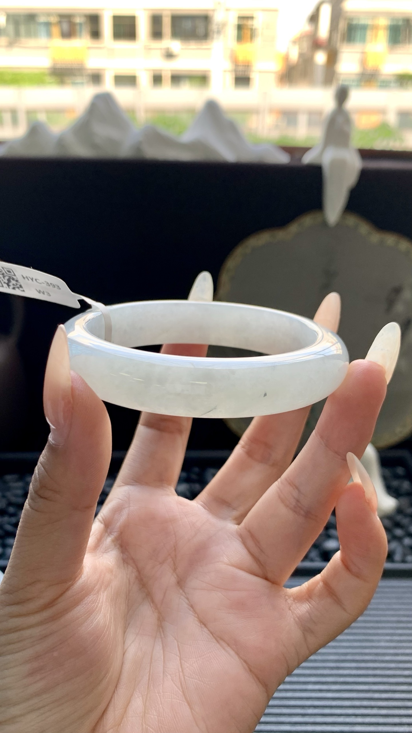 宽版冰晴正圈镯成品 HYY-462 尺寸：56-13-8.5