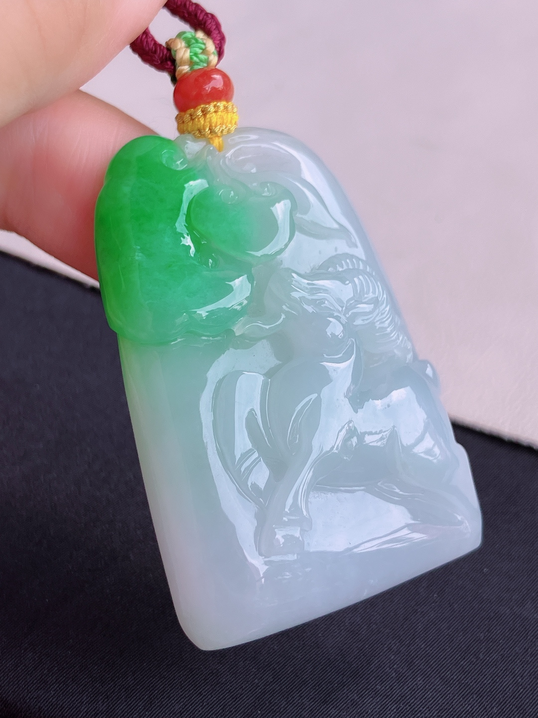 ️翠绿一路平安，色美清爽，尺寸49.3/32.6/12/自然光实拍