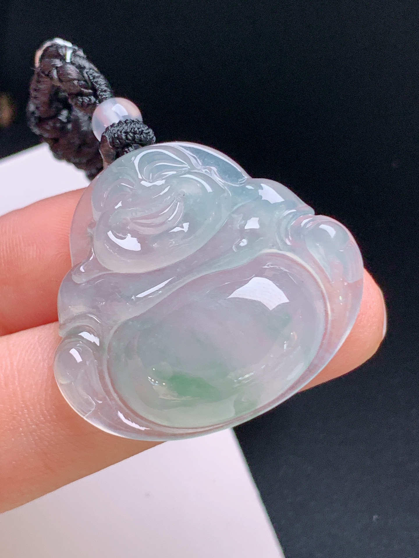️ 冰种飘花佛公吊坠，种水通透，飘花灵动，裸石28.5-31.8-6.5 011004