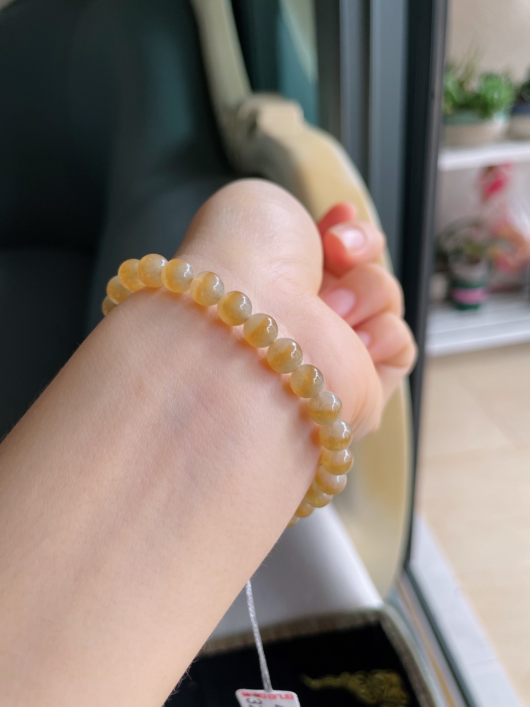 ️，冰黄翡手链，尺寸：6.3mm。【编4750】