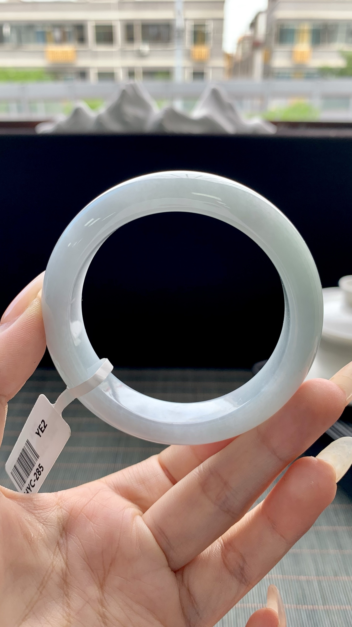 宽版晴底正圈手镯成品 HYC-285 尺寸：54-13-9