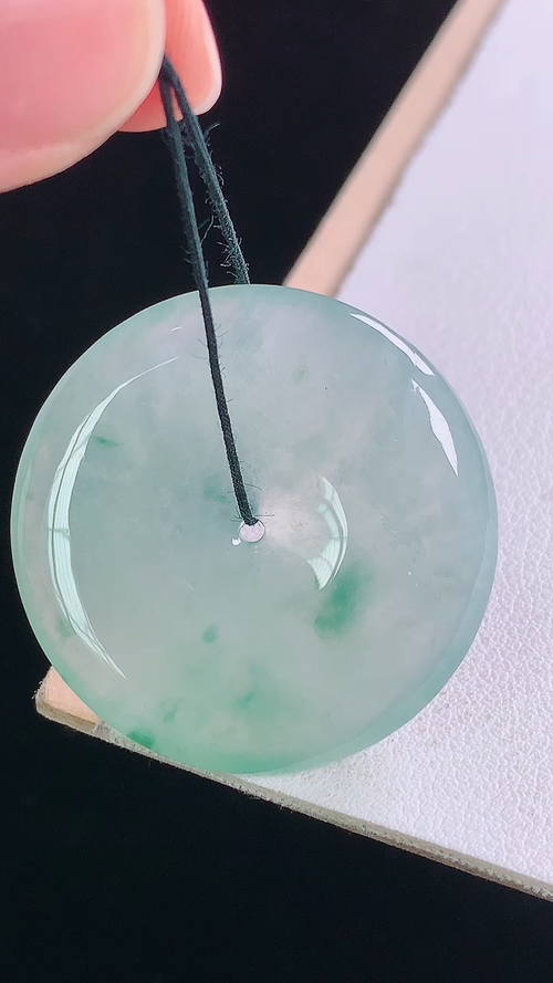 ️冰飘花平安扣，无裂，尺寸:32.9-5.2mm 3