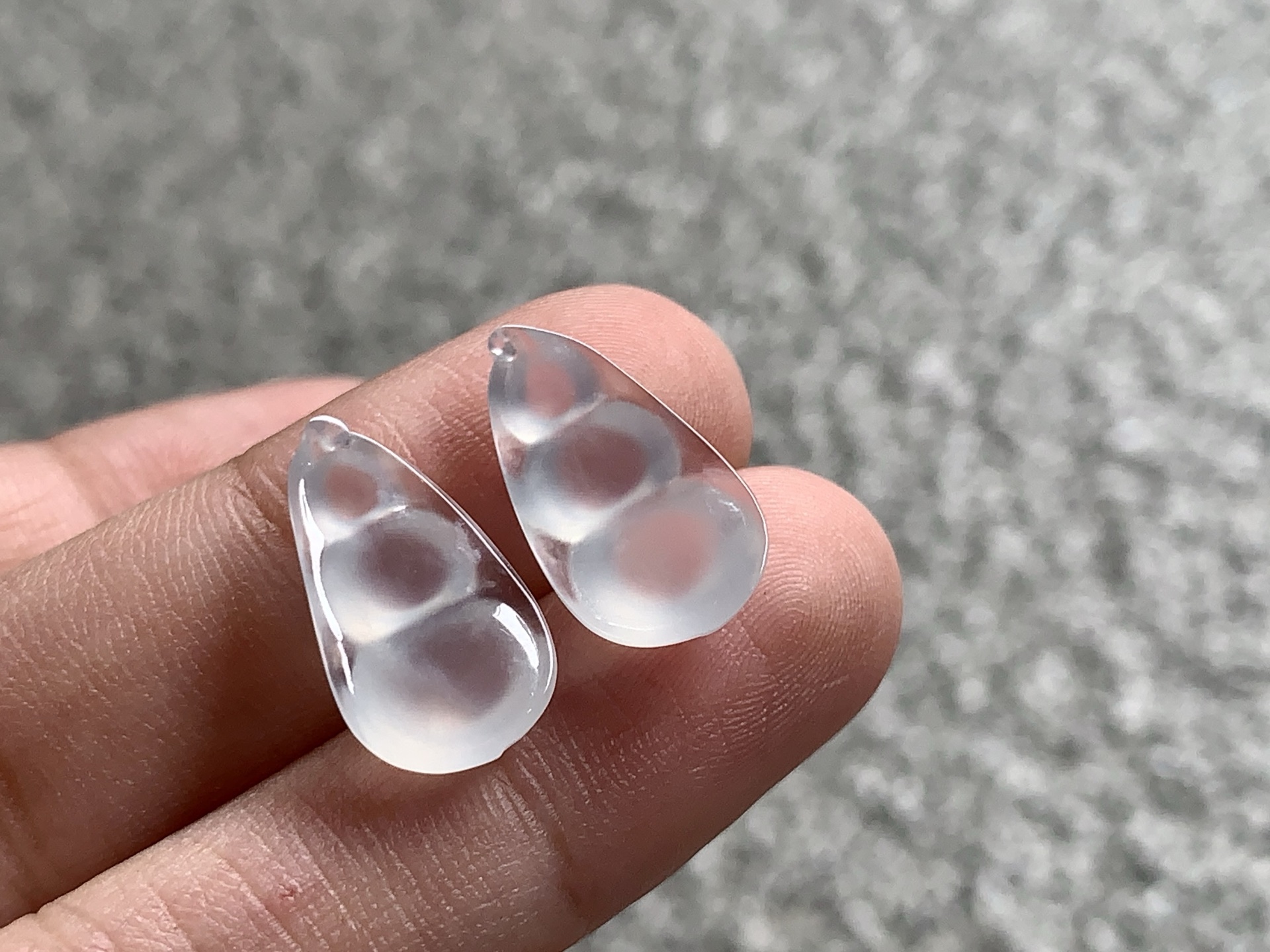️ 【冰福豆一对】 尺寸：16.3×9.2×4/16.2×8.8×4