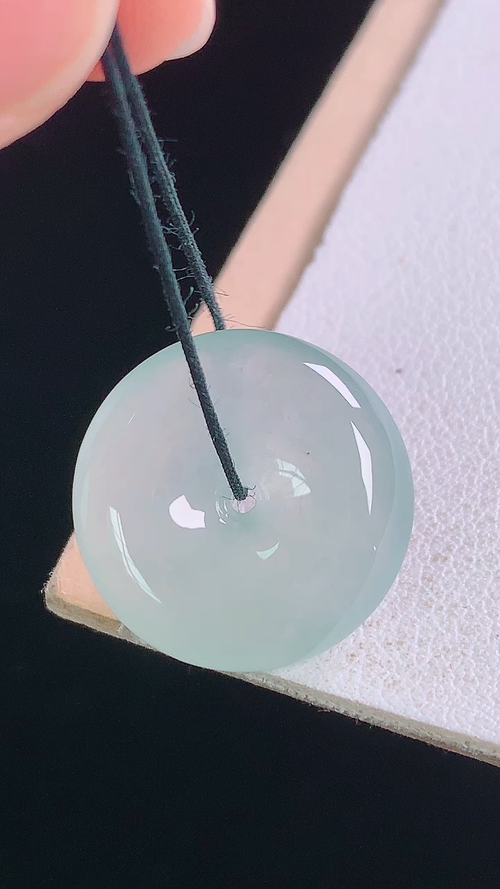 ️冰种平安扣，无裂，尺寸:18.5-5.4mm 3