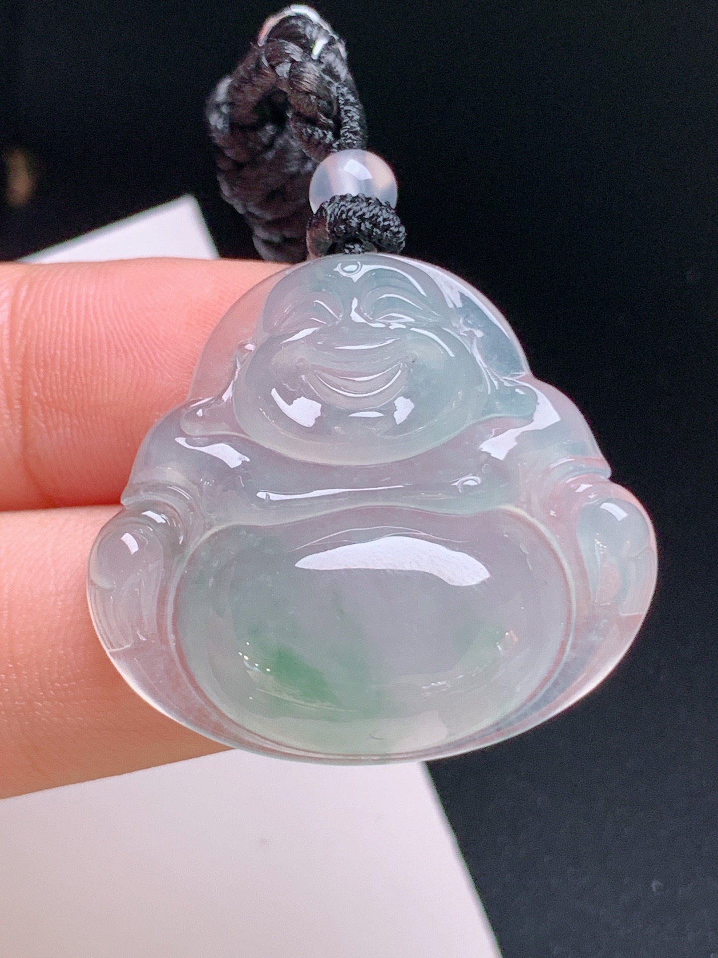 ️ 冰种飘花佛公吊坠，种水通透，飘花灵动，裸石28.5-31.8-6.5 011004