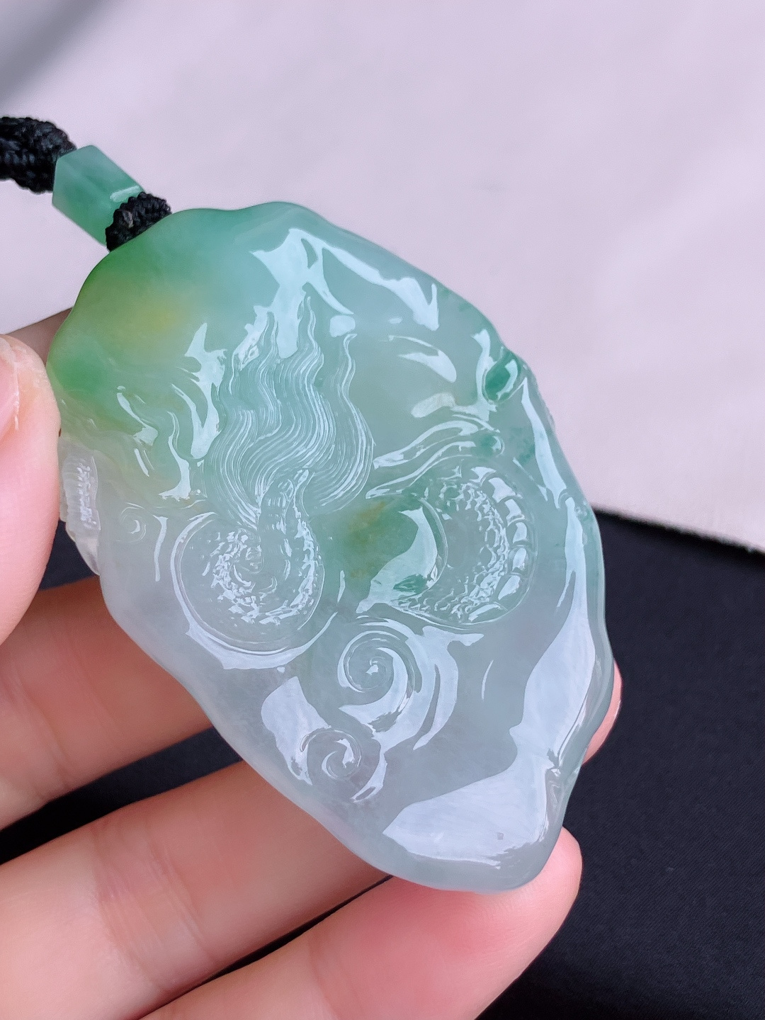 ️，三彩大龙牌，晶莹剔透，栩栩如生，尺寸68.8/46/12.6/自然光实拍