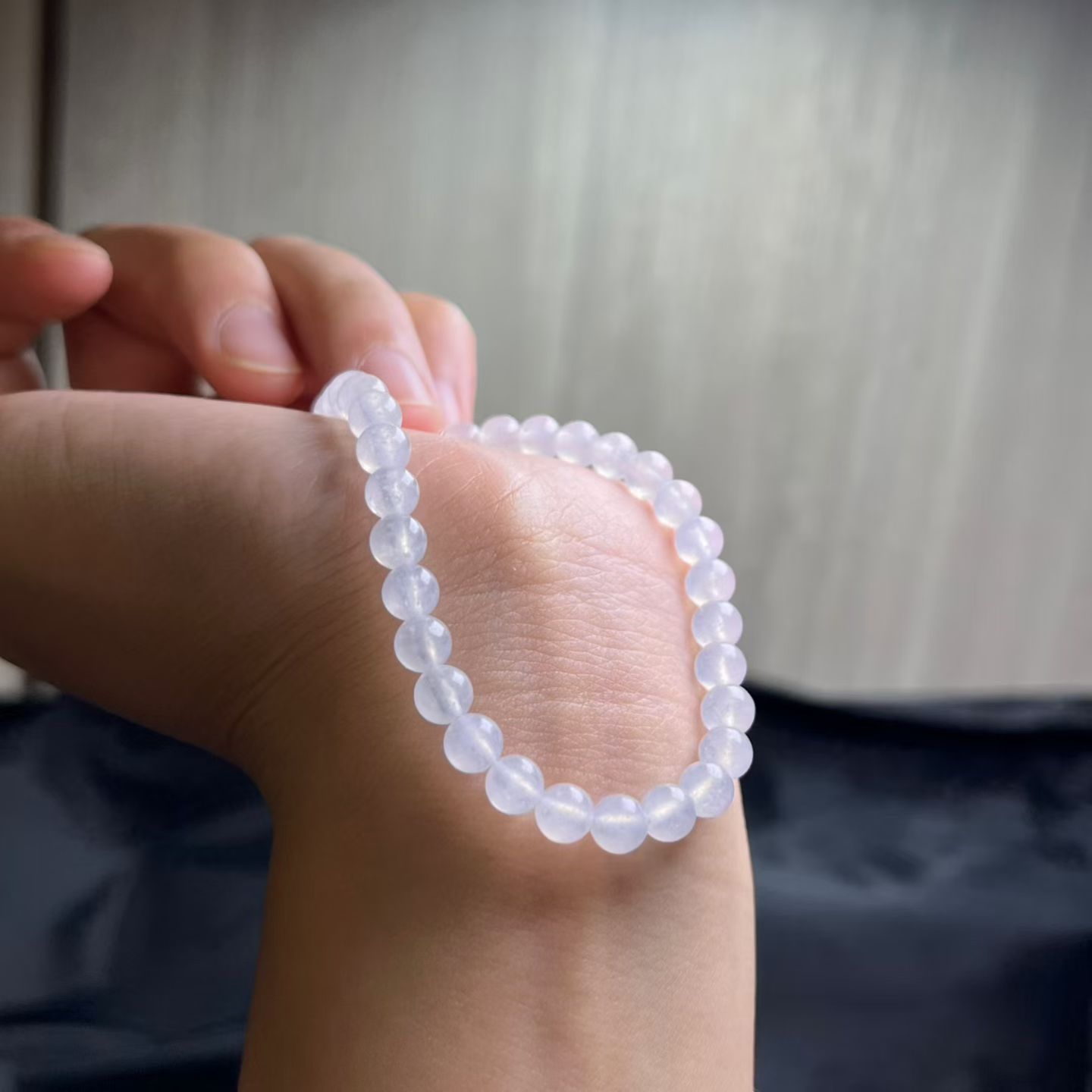 ️ 白手串，卡5.5mm，31颗