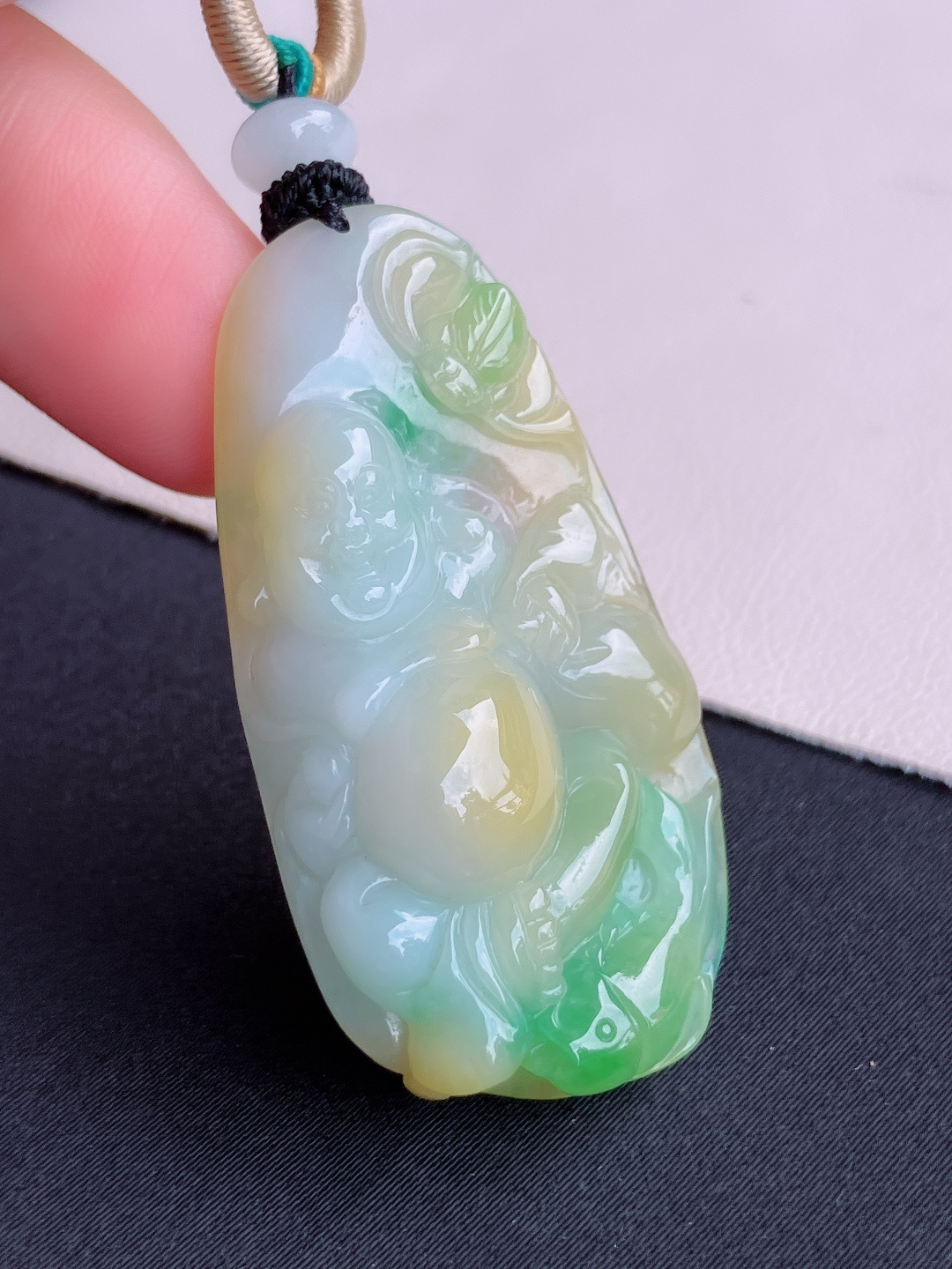 ️，三彩布袋佛，细腻精致，尺寸48/25.3/10.8/自然光实拍