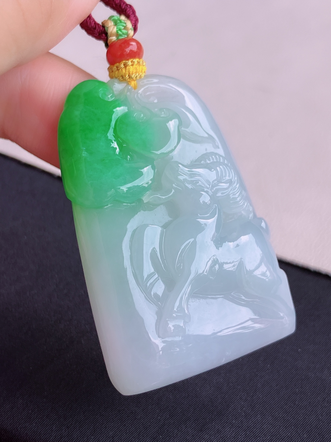 ️翠绿一路平安，色美清爽，尺寸49.3/32.6/12/自然光实拍