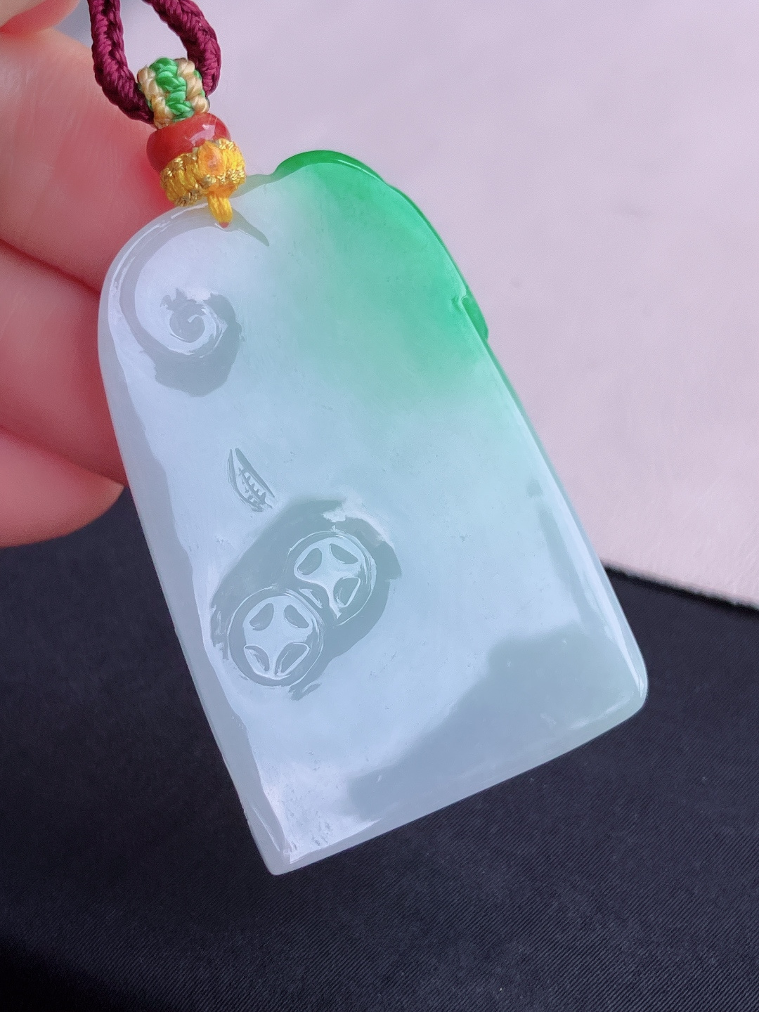 ️翠绿一路平安，色美清爽，尺寸49.3/32.6/12/自然光实拍