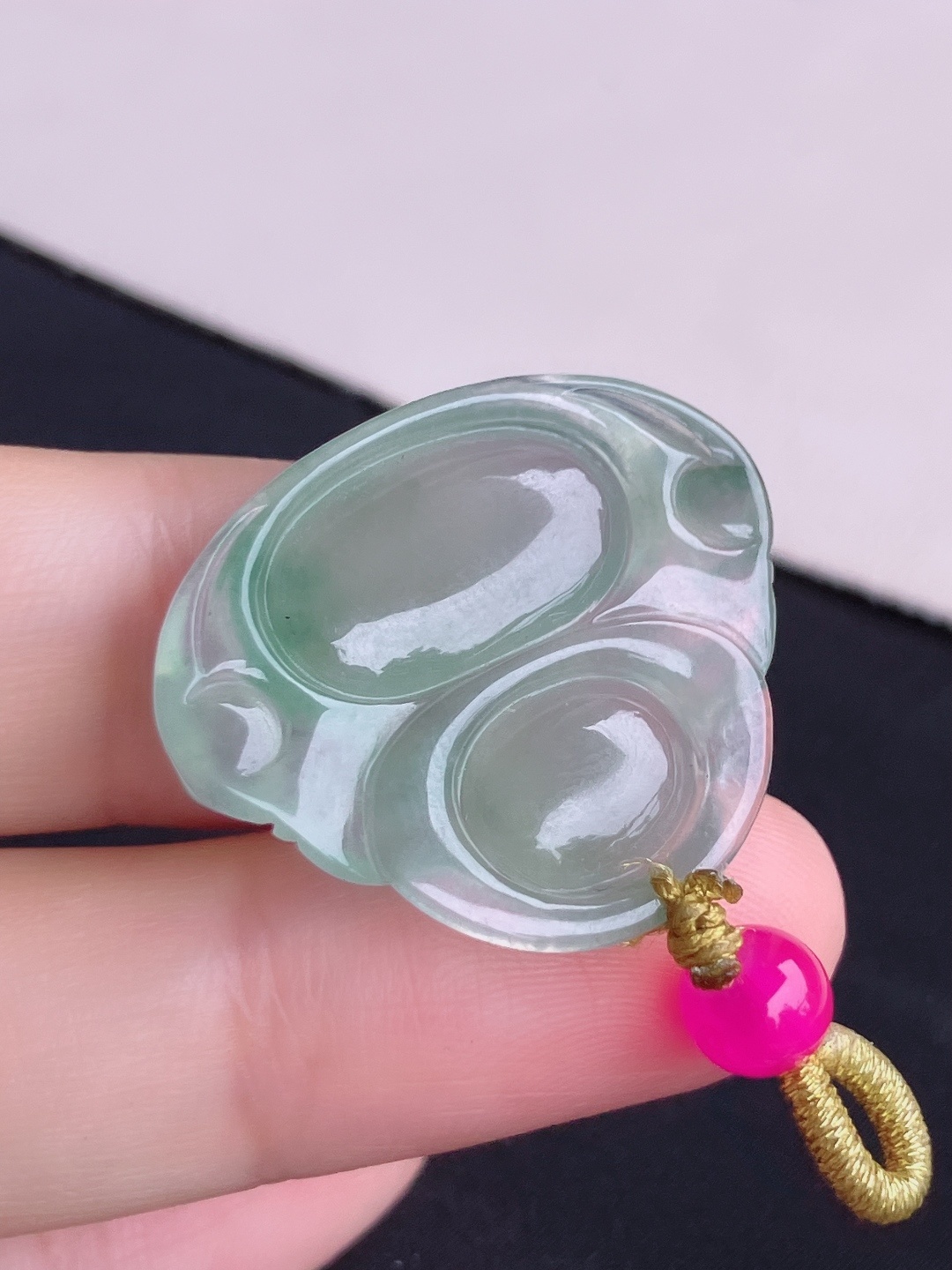 ️，冰种飘花弥勒佛，晶莹剔透，尺寸29/24/6/自然光实拍