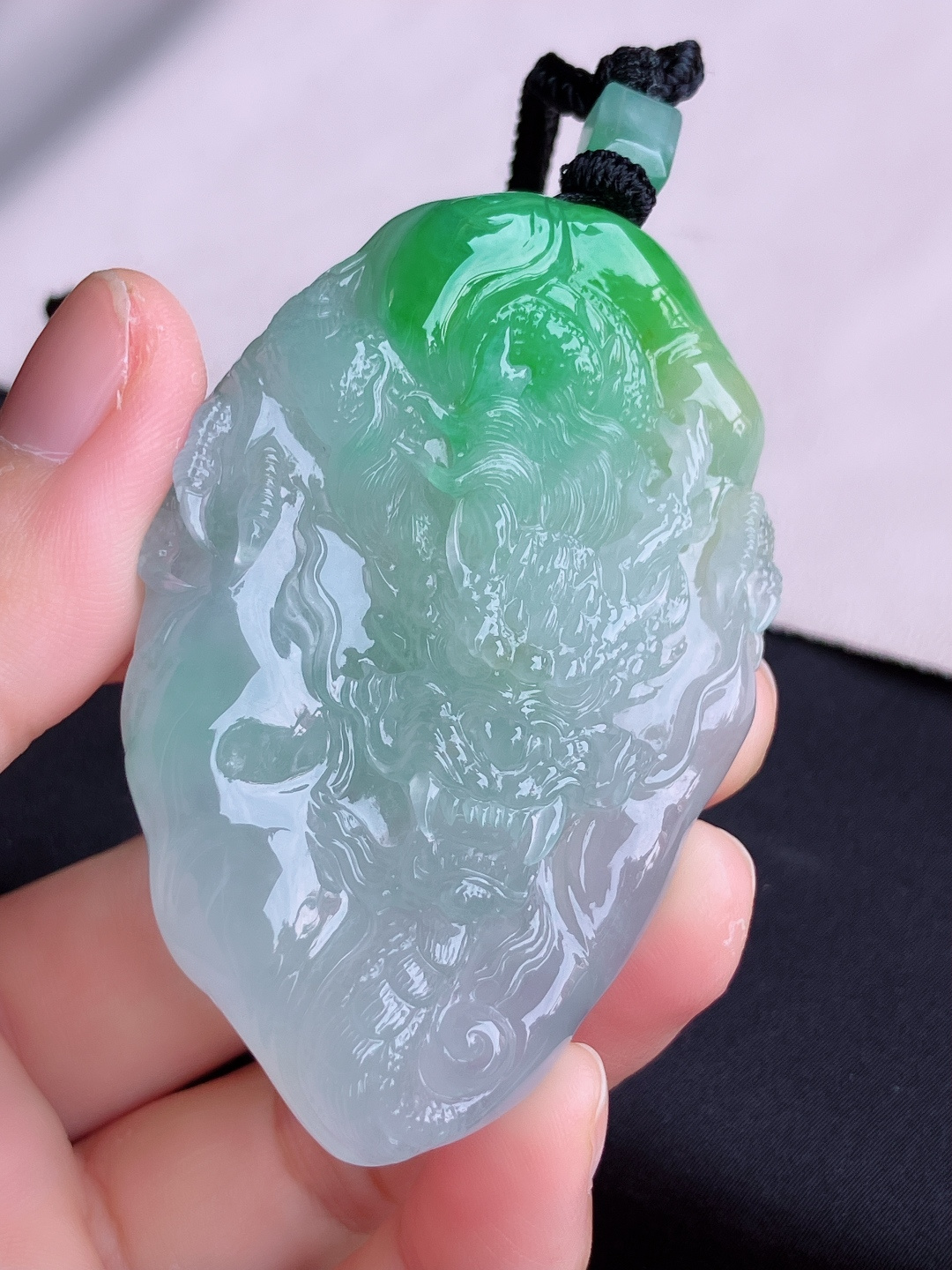 ️，三彩大龙牌，晶莹剔透，栩栩如生，尺寸68.8/46/12.6/自然光实拍
