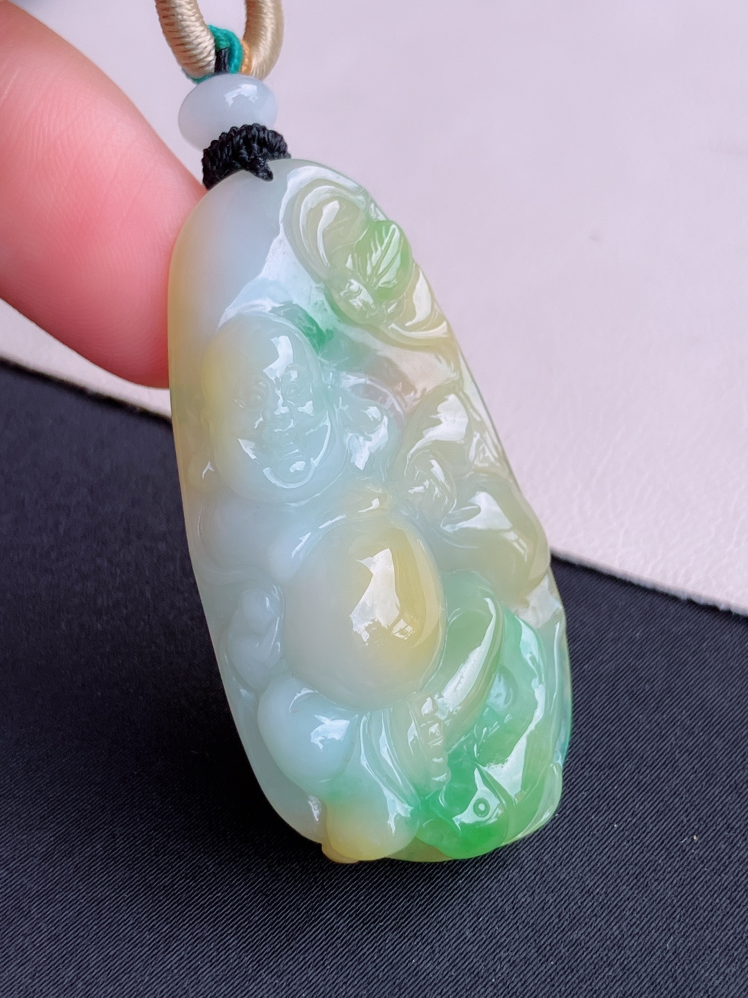 ️，三彩布袋佛，细腻精致，尺寸48/25.3/10.8/自然光实拍