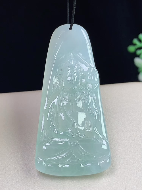 冰种大势至观音，无裂，尺寸49.7-23.1-5.7mm，S05mhy
