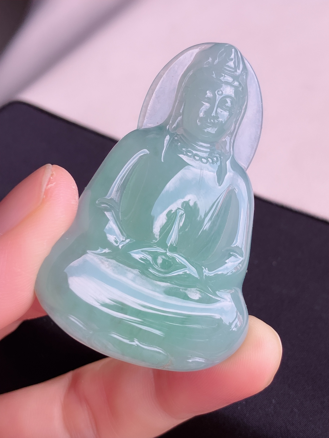 ️底色观音，细腻精致，尺寸58/38.6/6.5/自然光实拍