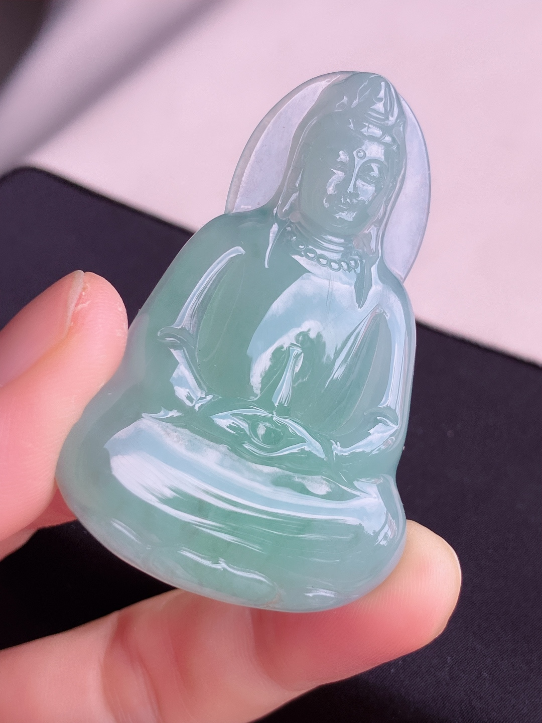 ️底色观音，细腻精致，尺寸58/38.6/6.5/自然光实拍