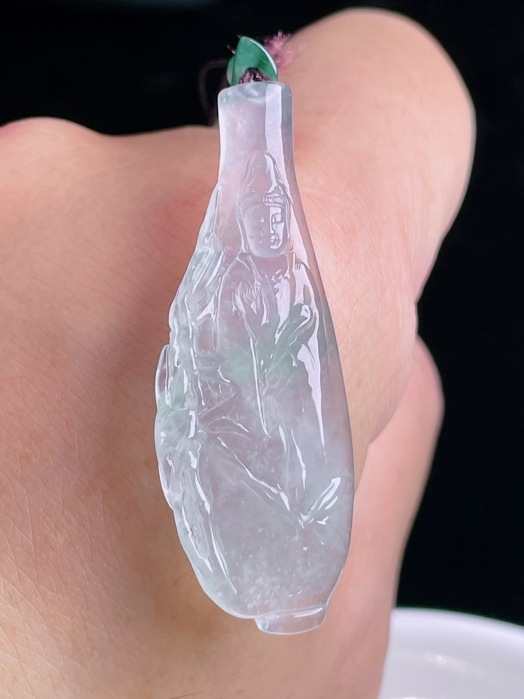 ️玉瓶宝瓶，老种起光，细底通透，尺寸：45.6/17.4/4.7mm1005