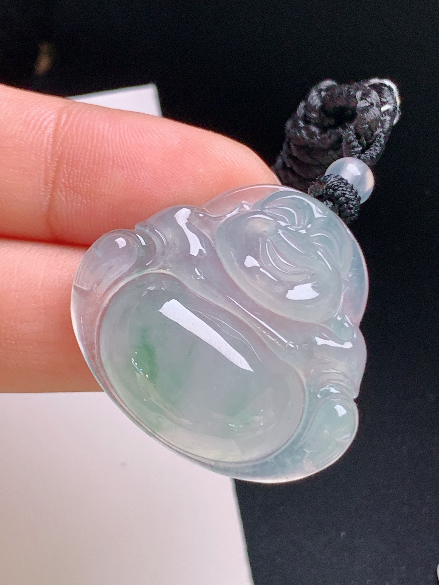 ️ 冰种飘花佛公吊坠，种水通透，飘花灵动，裸石28.5-31.8-6.5 011004