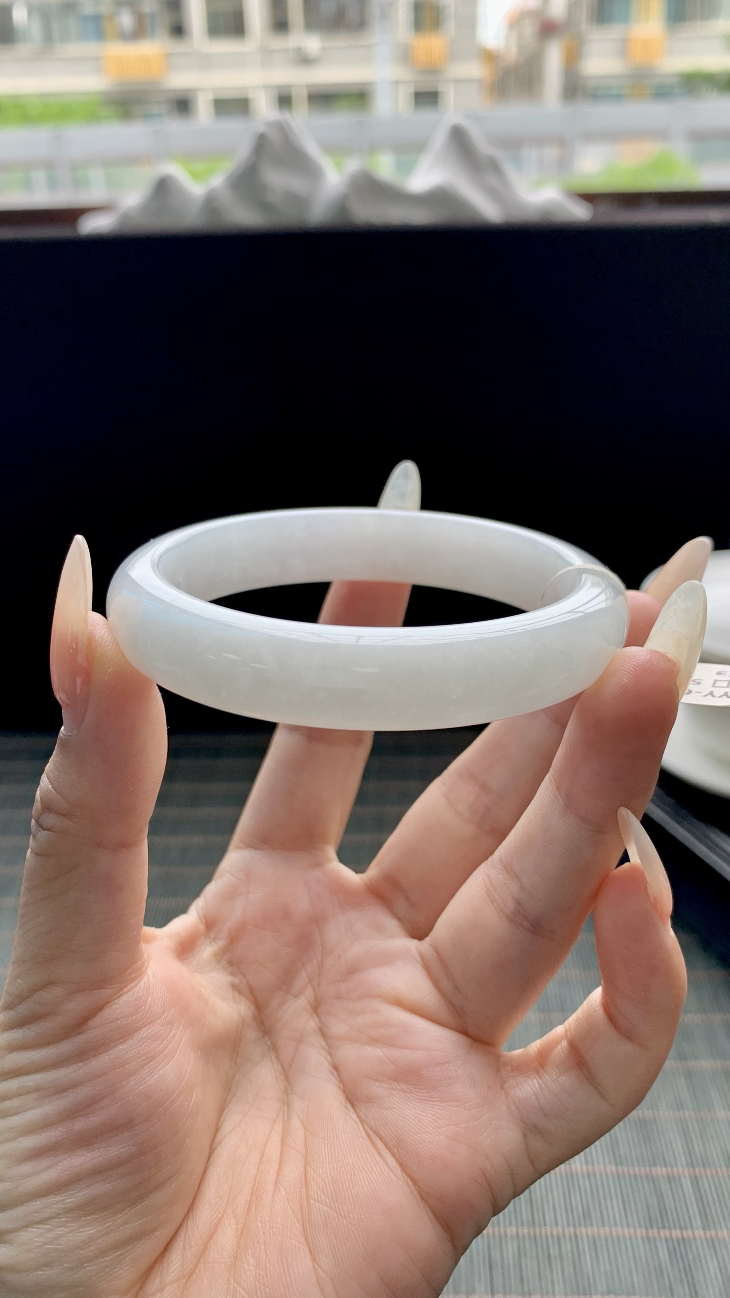 白月光正圈手镯成品 HYY-6355 尺寸：57-12-8