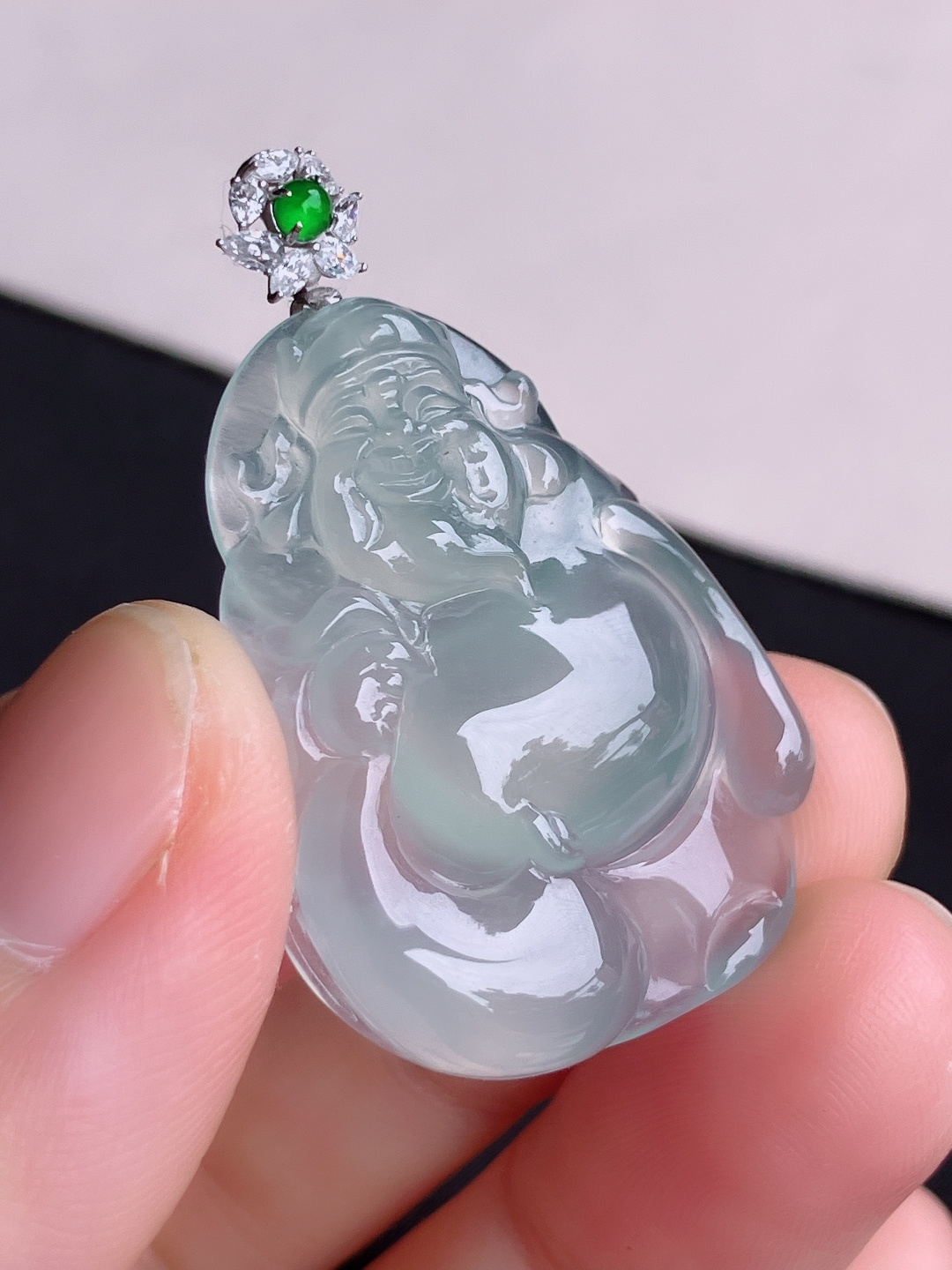 ️底色财神到，晶莹剔透，尺寸39.6/32.8/24.8/6/自然光实拍
