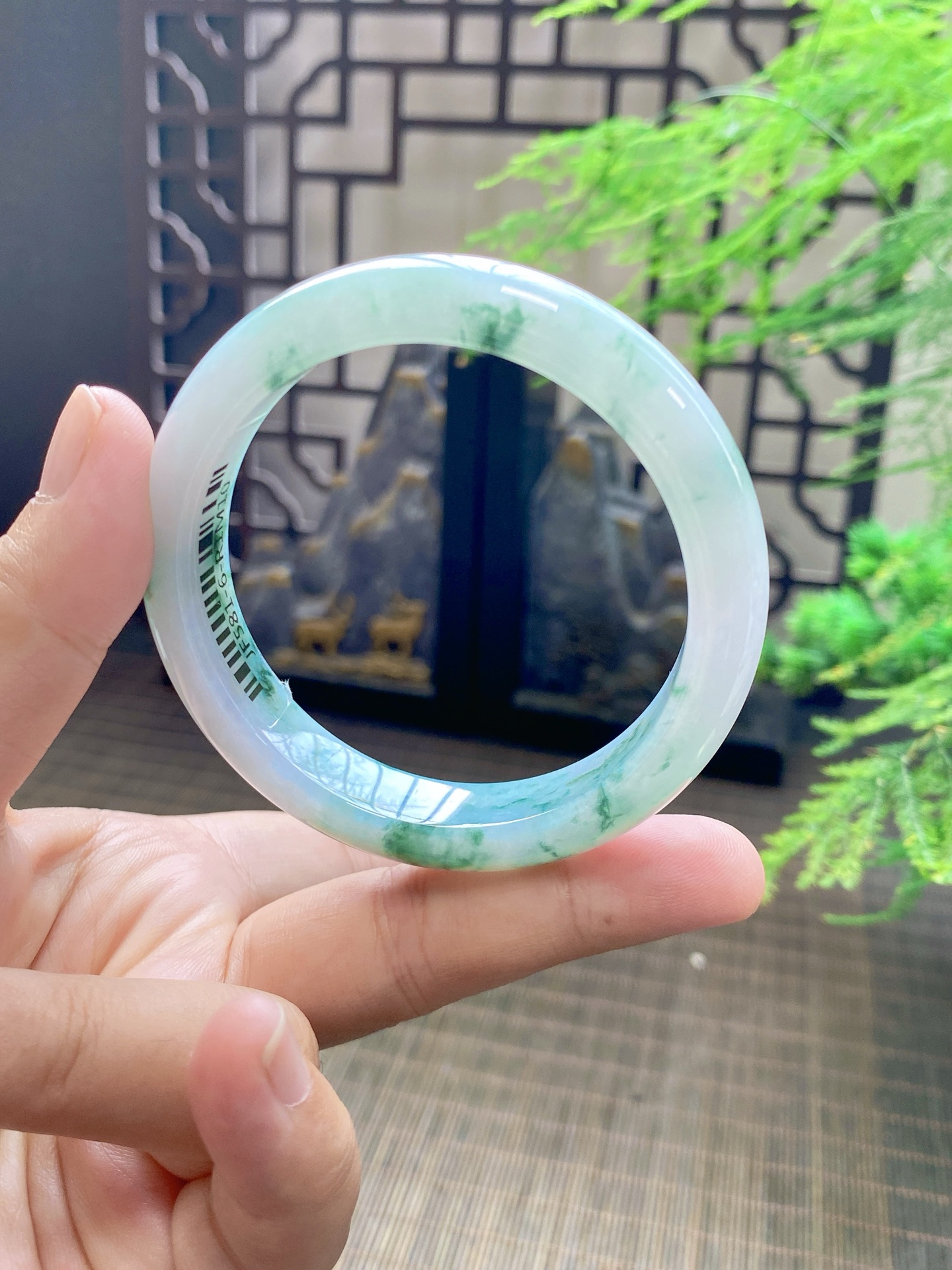 【飘蓝花手镯】【尺寸】56-8-12【编号】JF581-6