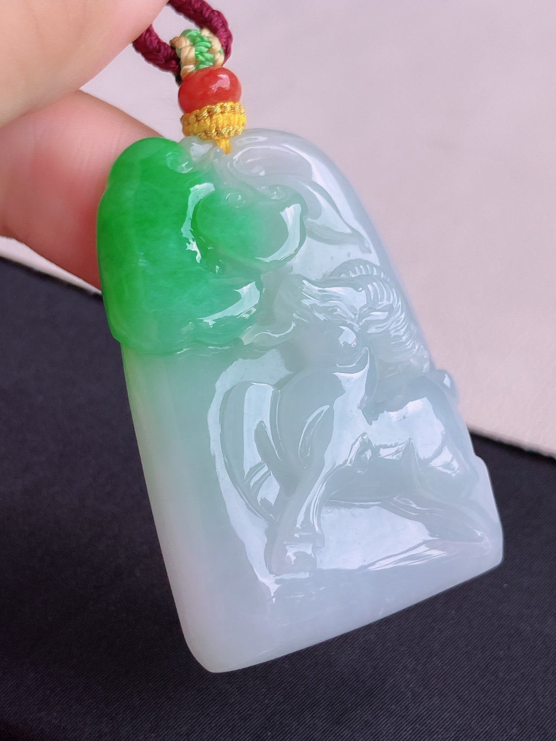 ️翠绿一路平安，色美清爽，尺寸49.3/32.6/12/自然光实拍