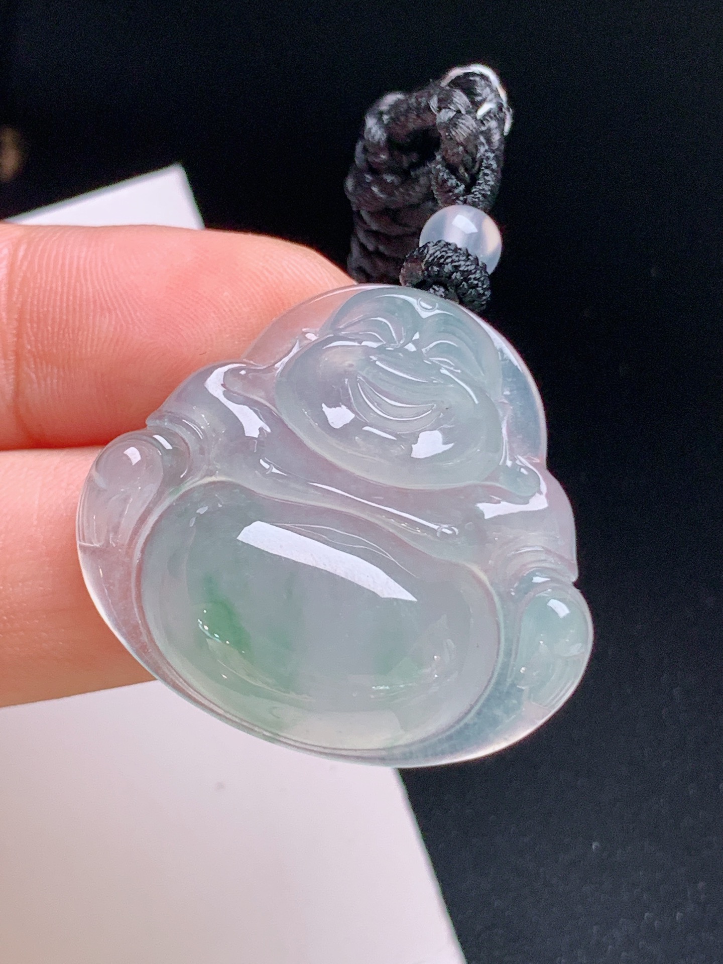 ️ 冰种飘花佛公吊坠，种水通透，飘花灵动，裸石28.5-31.8-6.5 011004