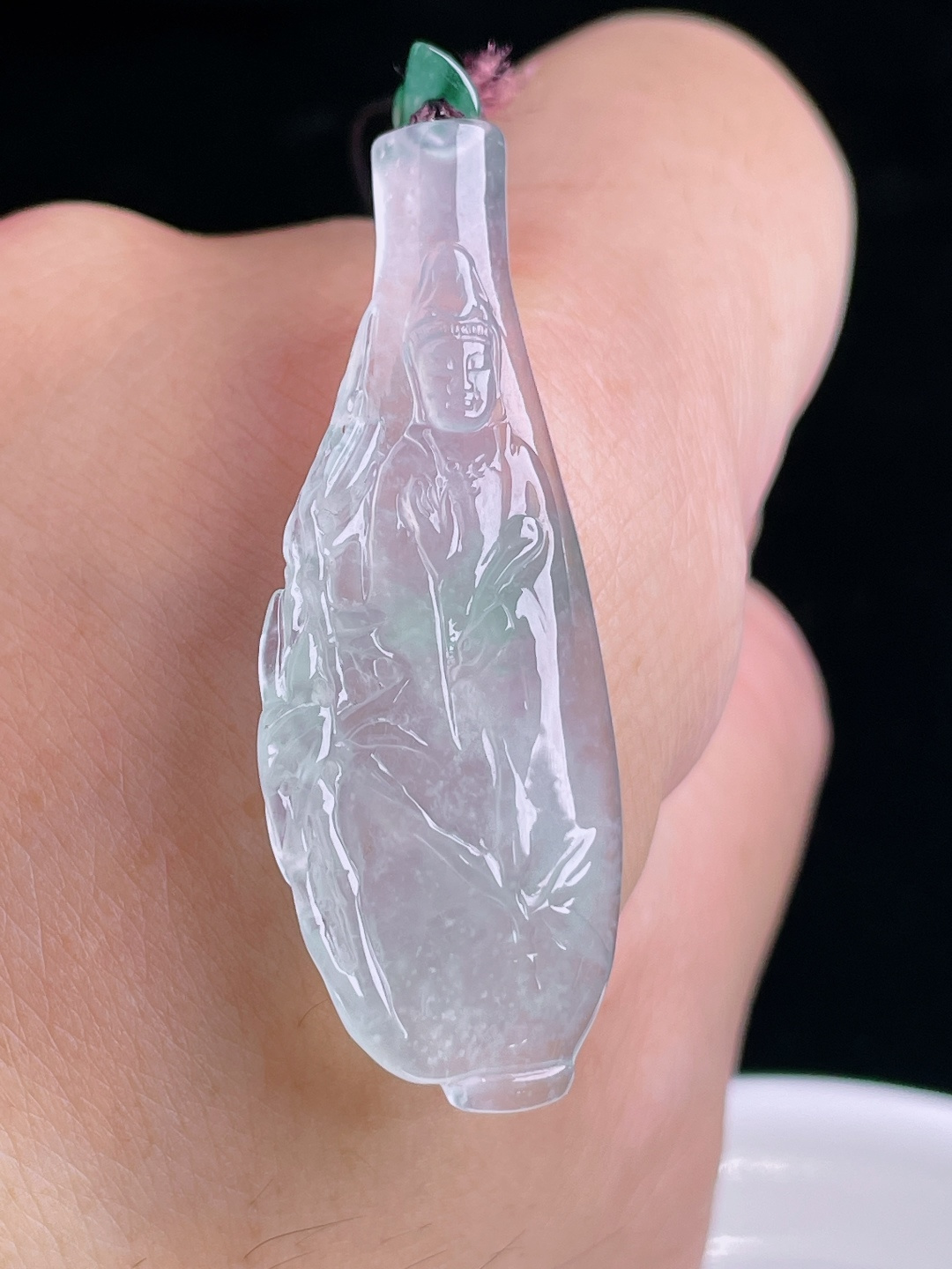 ️玉瓶宝瓶，老种起光，细底通透，尺寸：45.6/17.4/4.7mm1005
