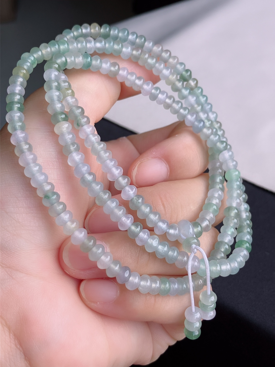 ️，冰透项链，晶莹剔透，尺寸5.6/3圈半，自然光实拍