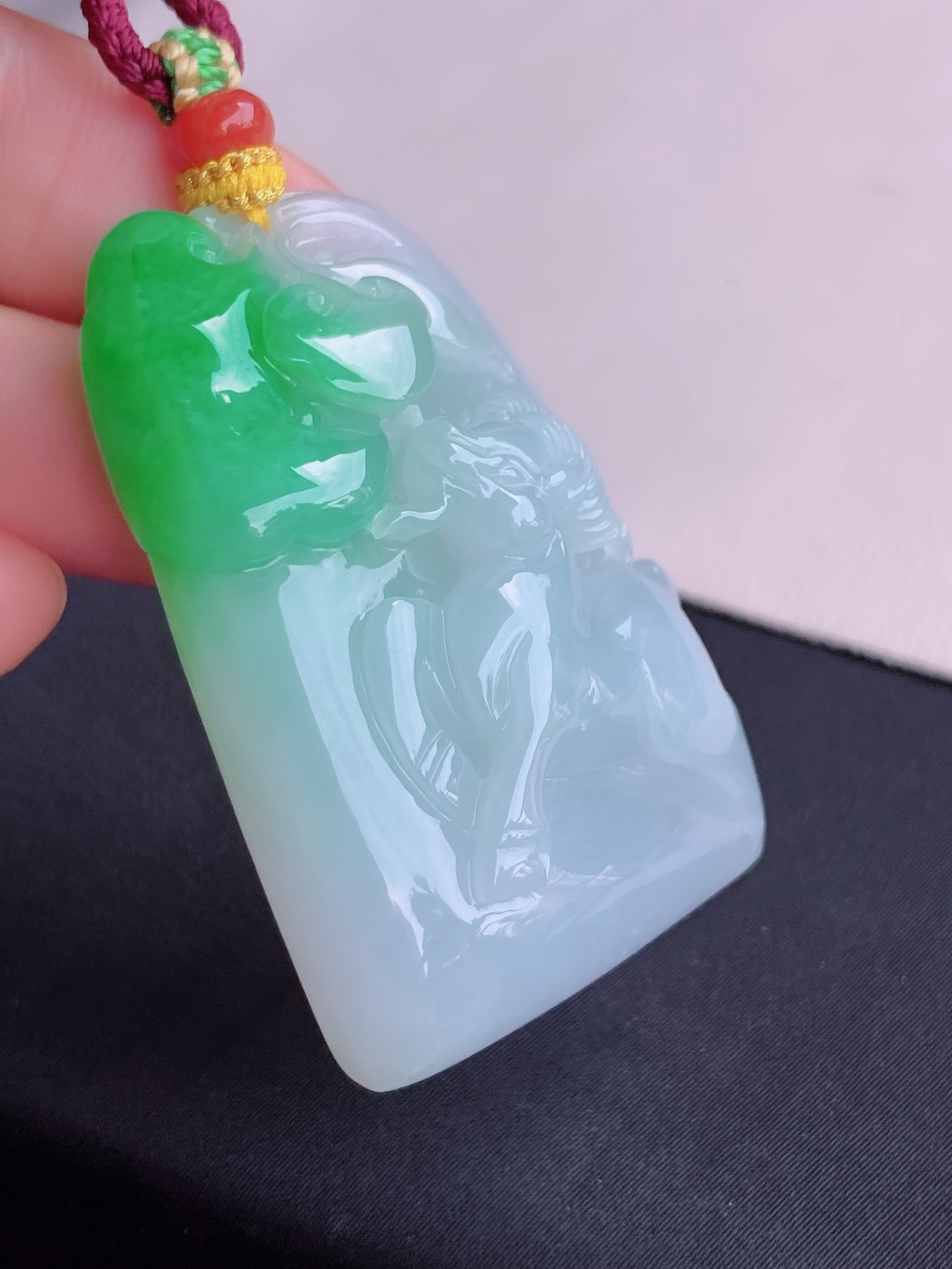 ️翠绿一路平安，色美清爽，尺寸49.3/32.6/12/自然光实拍