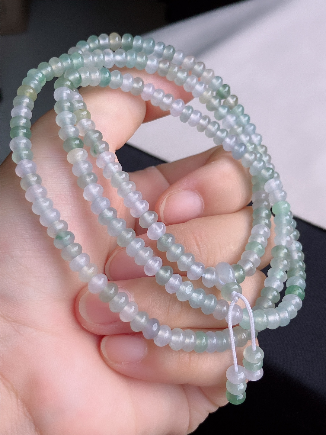️，冰透项链，晶莹剔透，尺寸5.6/3圈半，自然光实拍