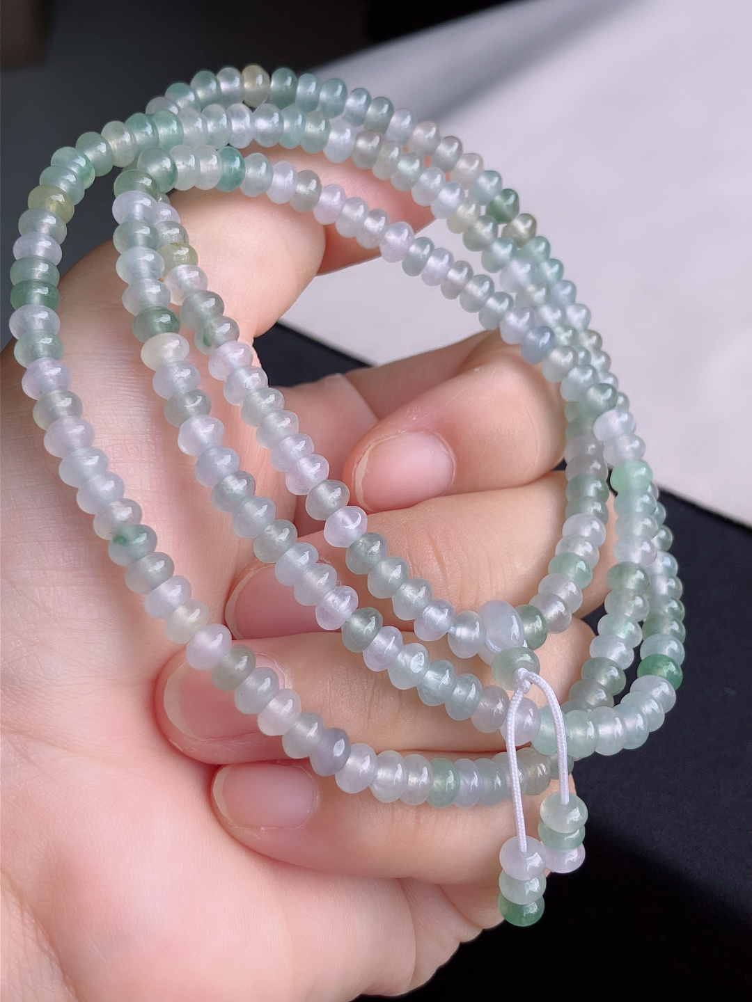 ️，冰透项链，晶莹剔透，尺寸5.6/3圈半，自然光实拍