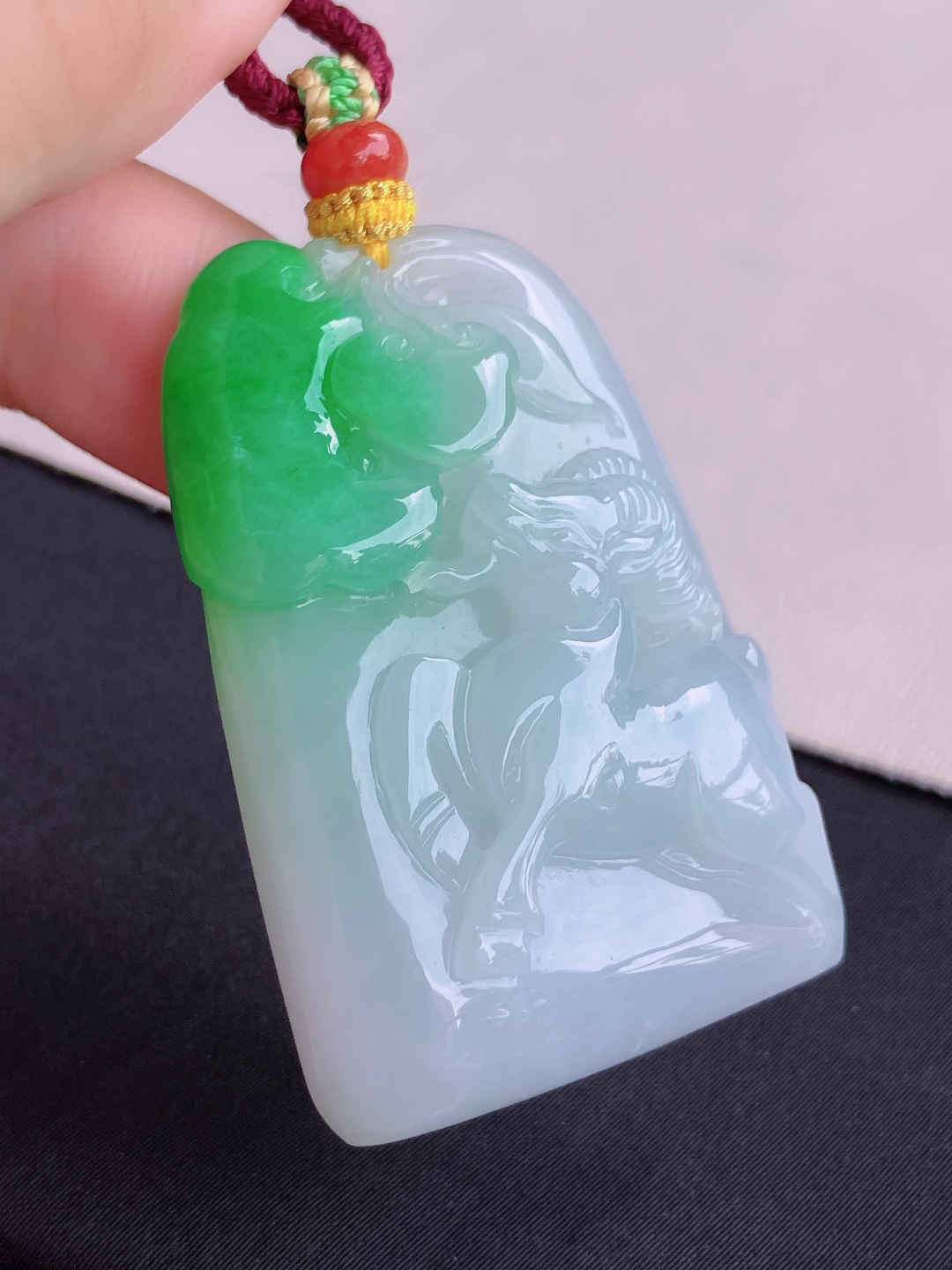 ️翠绿一路平安，色美清爽，尺寸49.3/32.6/12/自然光实拍