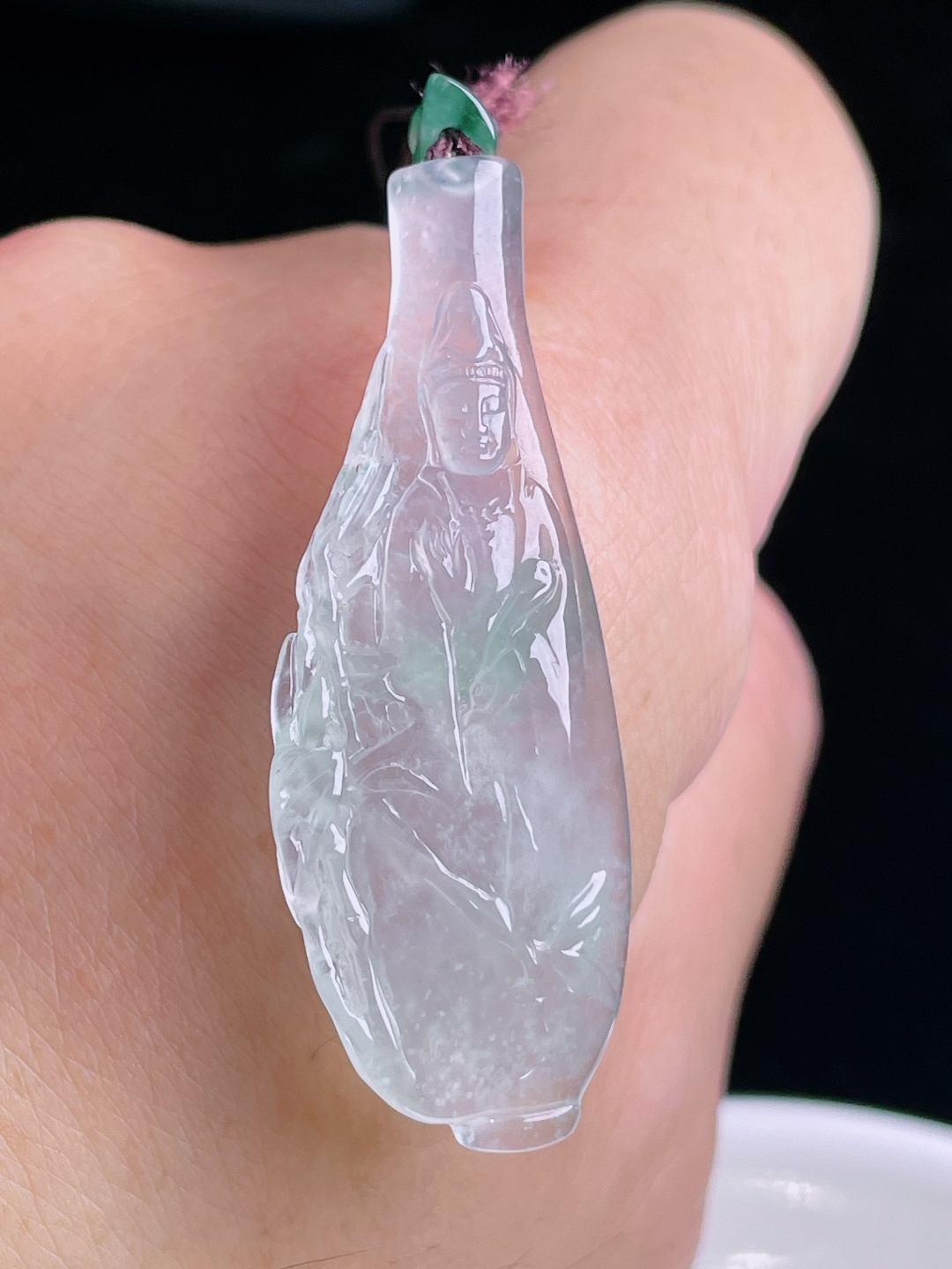 ️玉瓶宝瓶，老种起光，细底通透，尺寸：45.6/17.4/4.7mm1005