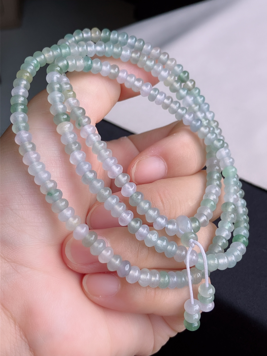 ️，冰透项链，晶莹剔透，尺寸5.6/3圈半，自然光实拍