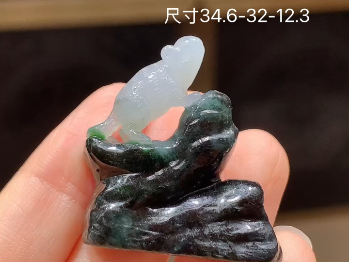 ️冰飘花松鼠，无裂，尺寸，34.6-32-12.3
