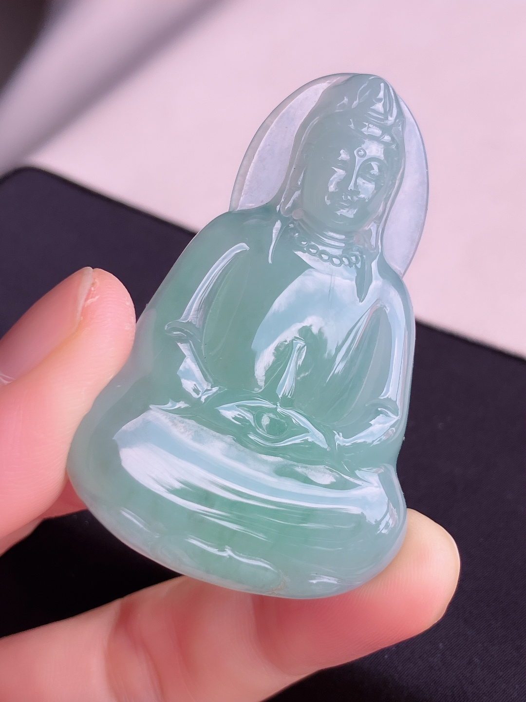️底色观音，细腻精致，尺寸58/38.6/6.5/自然光实拍